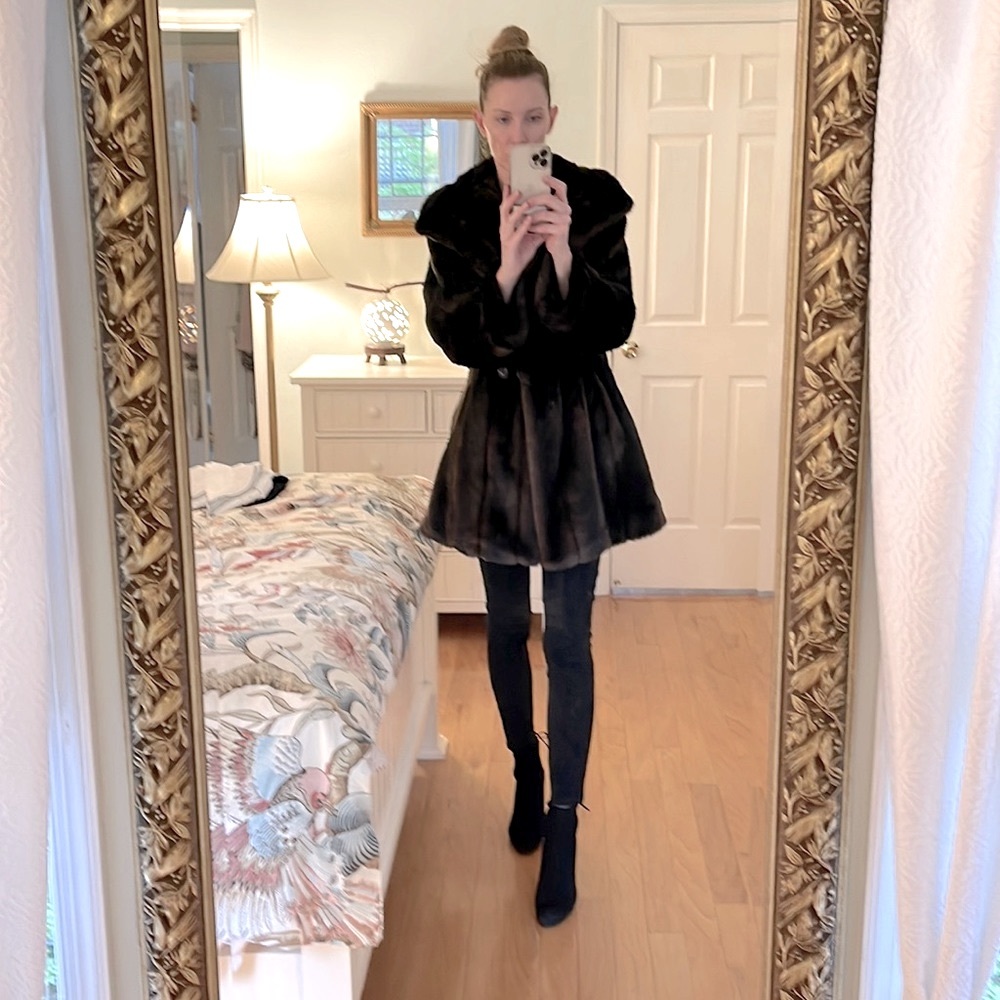 Jones New York Faux mink coat